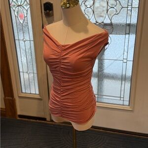 Venus Ruched peach top